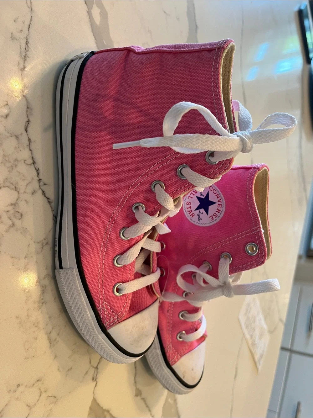 Converse Pink High Top Canvas Sneakers
